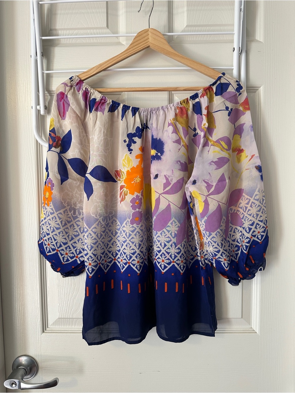 Anthropologie Silk bohemian floral blouse by Fei - Picture 2 of 2